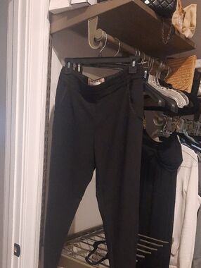 elevenses Black Pull-On Tuxedo Trim Pants